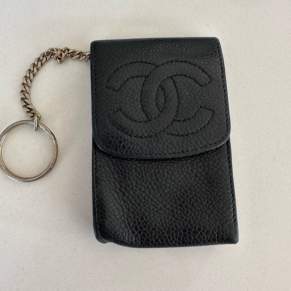 AUTH Chanel Multi-Use Pouch Card Case Key Chain - Picture 2 of 6